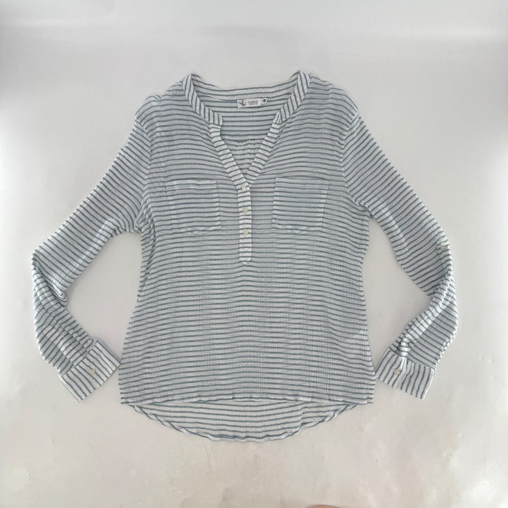 Carve Designs Lightweight Striped Top, Perfect for summer beach & lake evenings!